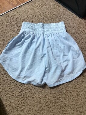 Nike Light Blue Athletic Shorts with Smocked Waist